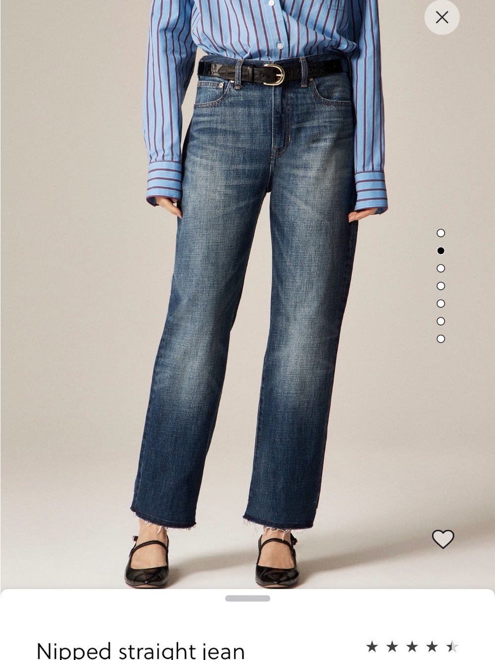 J. Crew Women’s Blue Straight High Rise Rigid Jeans - Casual Everyday Denim - Picture 5 of 8